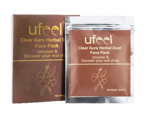 Ufeel Anti-Pimple ClearAura Herbal Dust Face pack 30gm